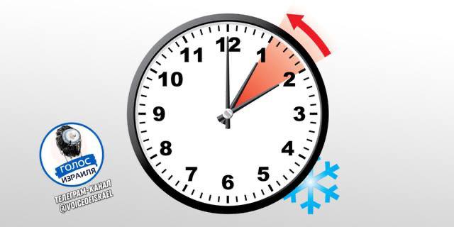 Израиль переходит на зимнее время