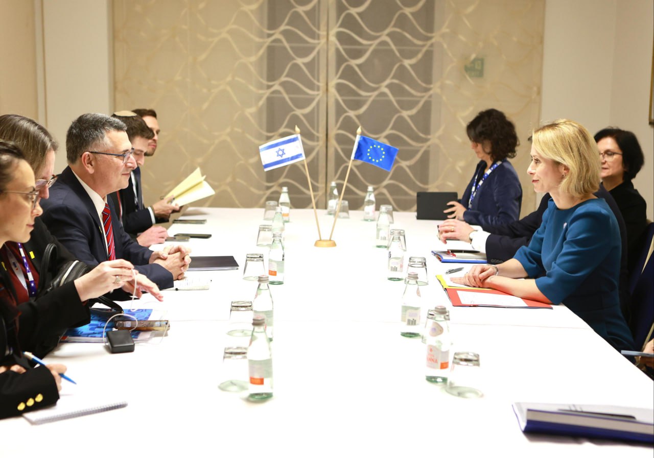 Министр иностранных дел Гидеон Саар встретился сегодня вечером (среда) с Кайей Каллас,